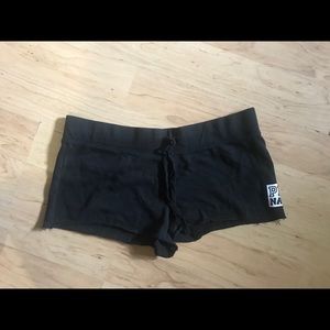 black shorts